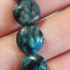 10 cuentas de piedras lentejas jaspe azul - Imagen 2