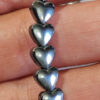 10 cuentas piedras de hematite corazon - Imagen 2