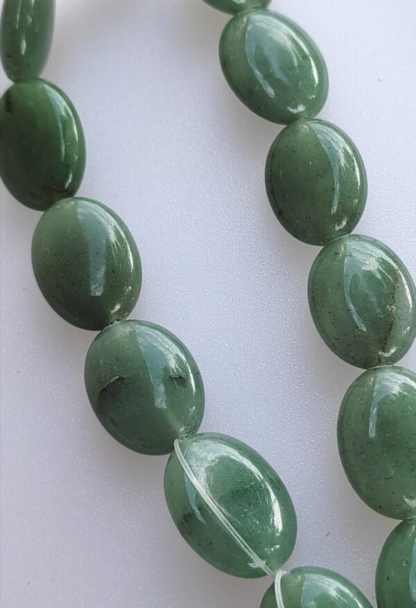 6 cuentas de piedras semipreciosas aventurina 19x14mm