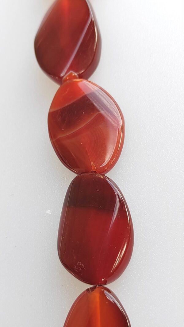 3 cuentas de carneolas 26x17mm