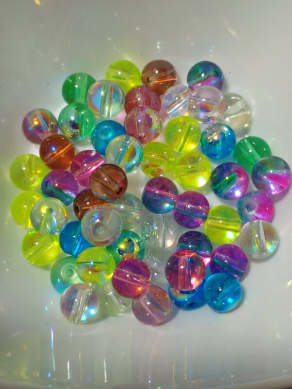 40 cuentas e Cristal ab con destellos 8mm