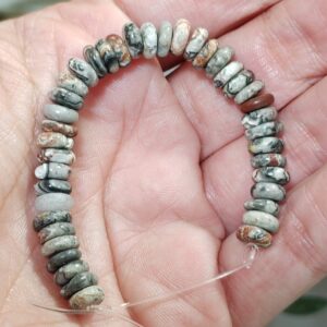 40 rondeles de piedras de agata drazy lace 6x2mm