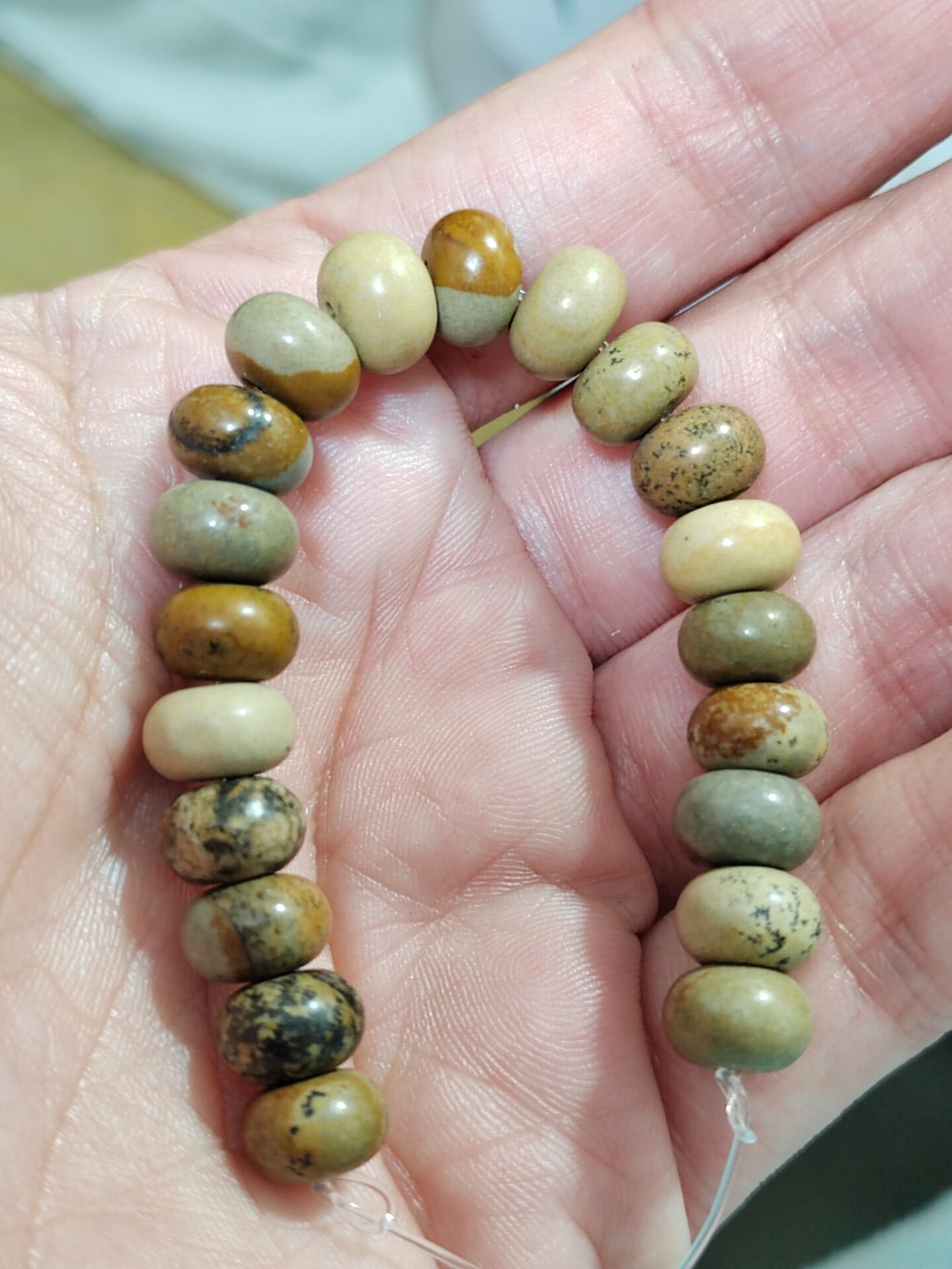 20 rondeles jaspe 8x5mm