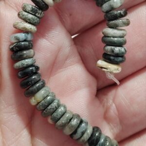 40 rondeles jade nublado 6x2mm