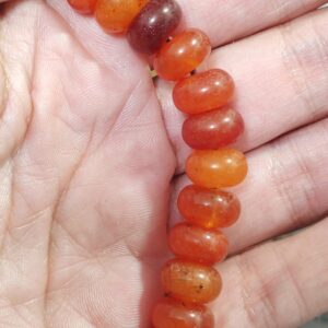 12 rondeles de aventurina naranja 10x6mm