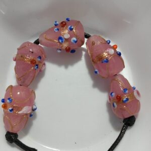 5 cuentas de cristal de murano lagrimas 18mm