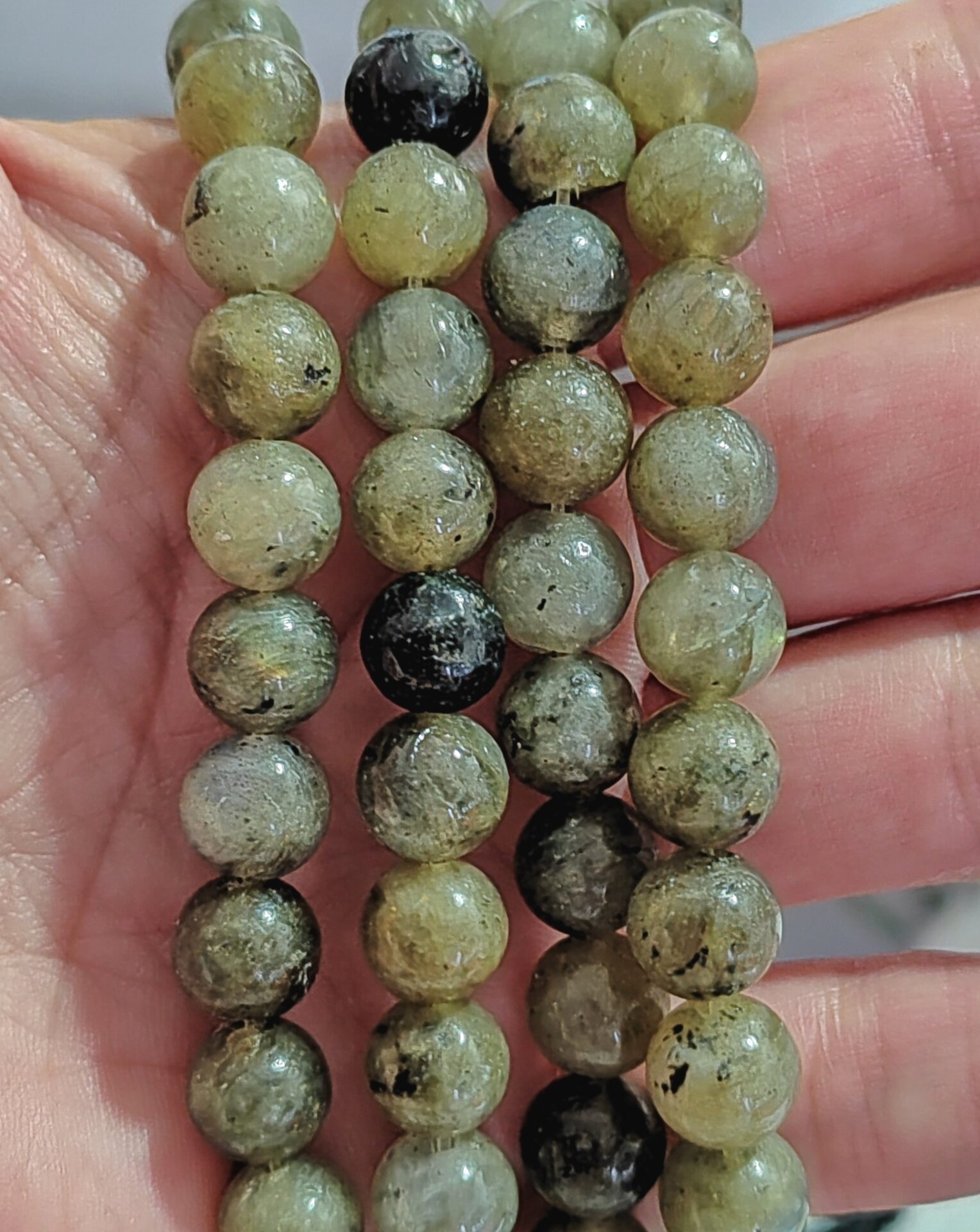 36 gemas piedras semipreciosas labradorita 8mm - Imagen 2