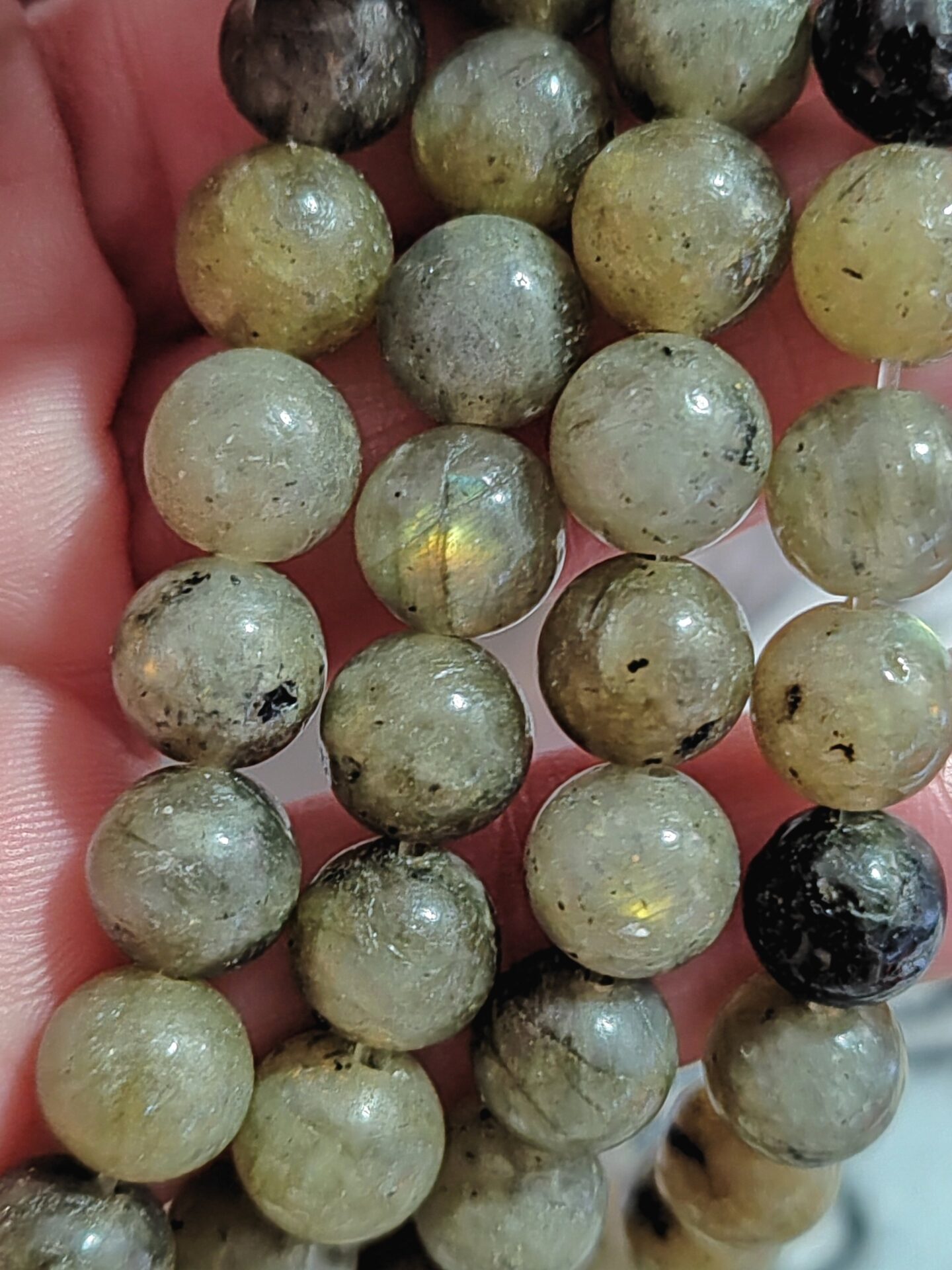 36 gemas piedras semipreciosas labradorita 8mm - Imagen 3