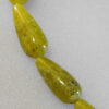 6 lagrimas de Jade verde medidas de 20x9mm