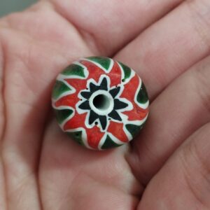 cuenta murrina rayas verdes