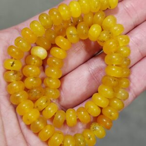 70 cuentas jade amarillo rondel 8x5mm