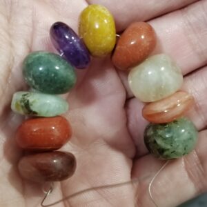 10 cuentas de piedras semipreciosas mix rondel 15mm