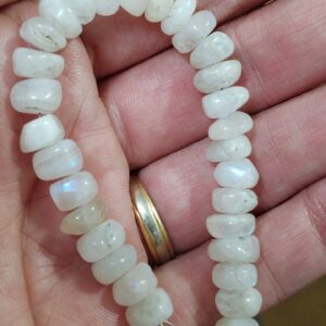 30 cuentas piedras luna 8x4mm