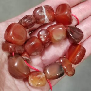 15 cuentas de agatas carneolas 14-18mm