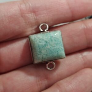 conector de amazonita natural 24x17mm