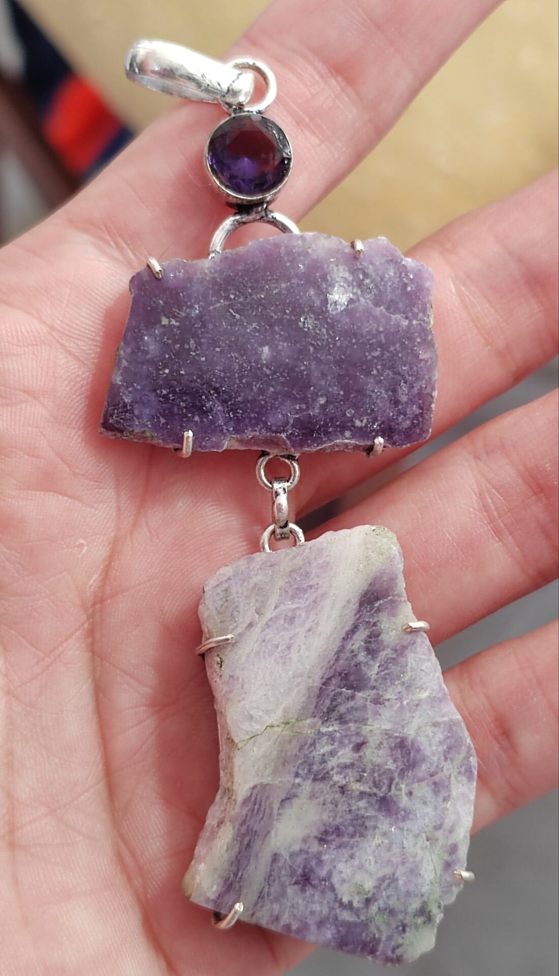 colgante de amatista 925