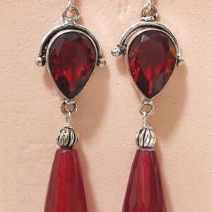 pendientes granates 925