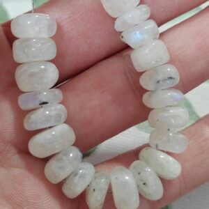 20 cuentas de moonstone piedra luna rondel 9mm