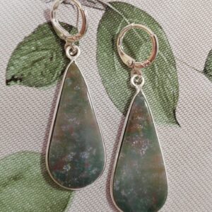 pendientes ágata india 925