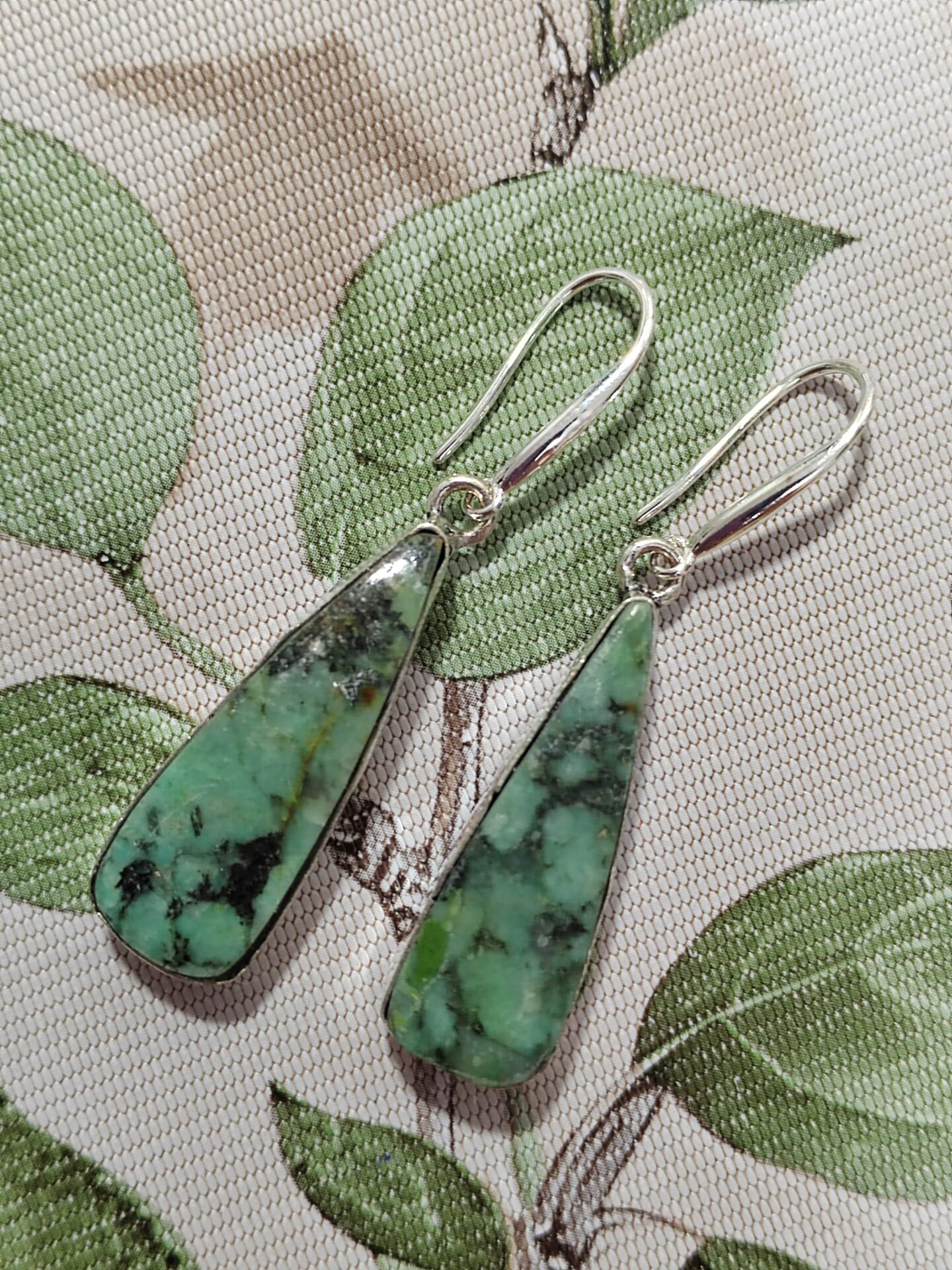 pendientes turquesa africana 925