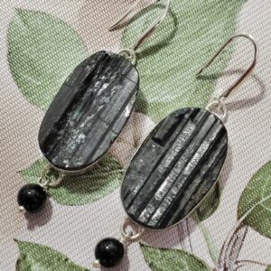 pendientes 925 y turmalinas