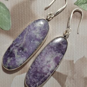 pendientes lepidolita 925