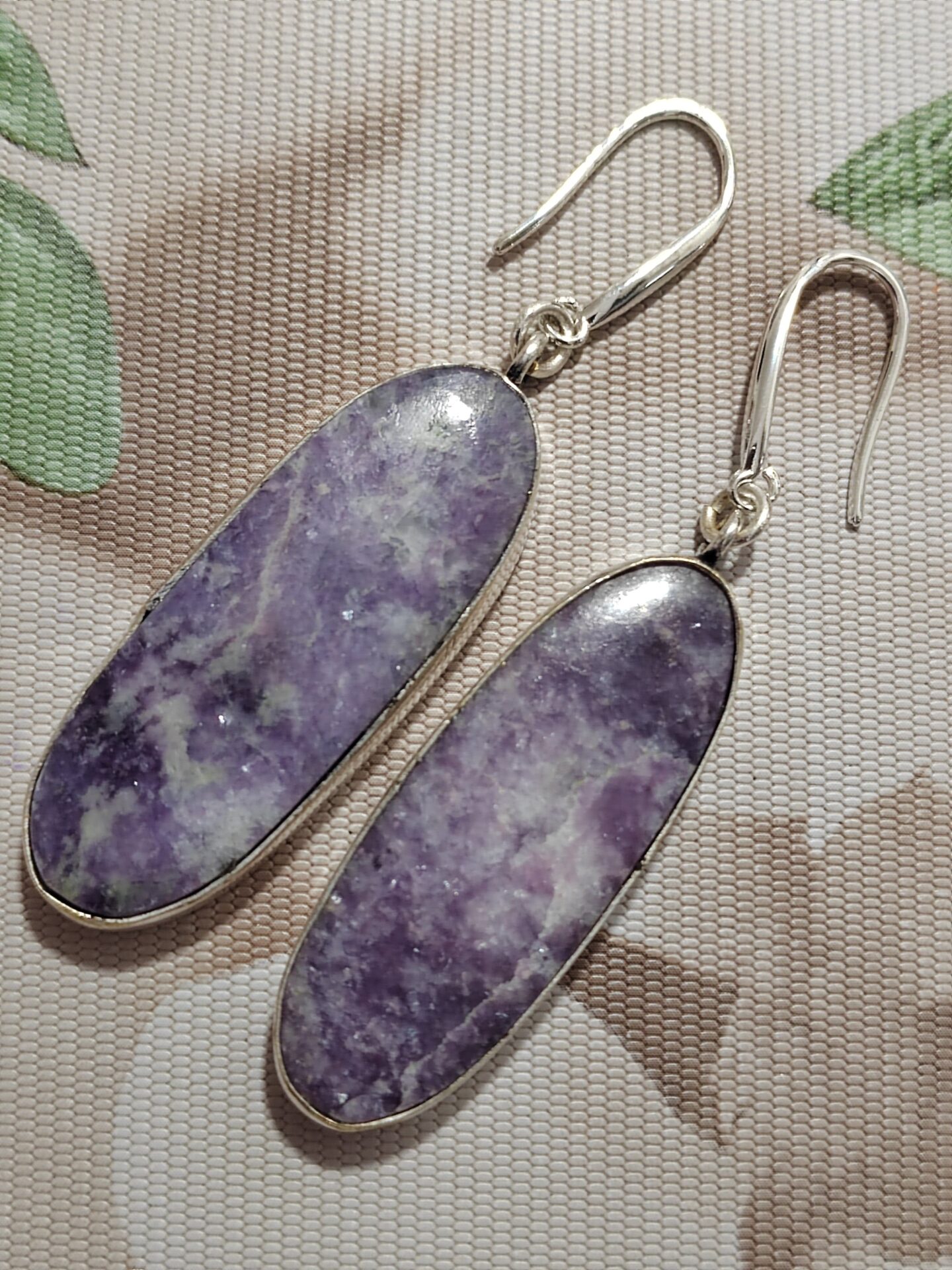 pendientes lepidolita 925