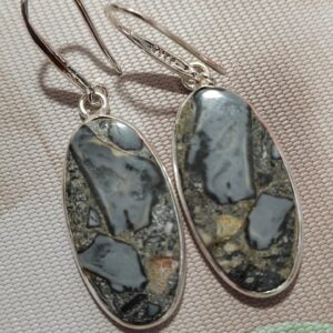 pendientes jaspe maligano 925