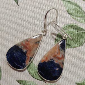 pendientes sodalita 925