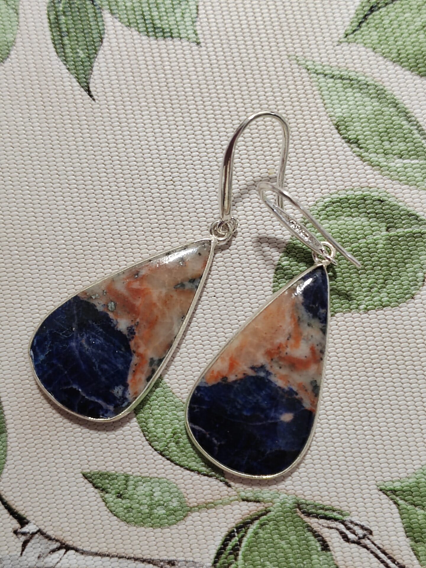 pendientes sodalita 925