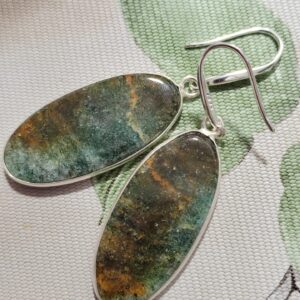 pendientes coral fósil 925