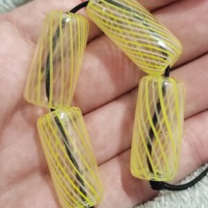 1 tubo murano cristal soplado 25x12mm