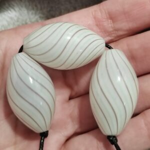 1 cuenta ovalada murano soplado 32x19mm