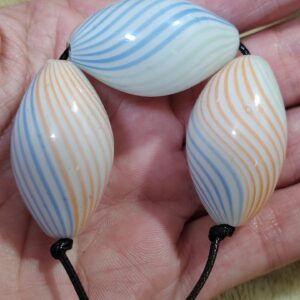 1 cuenta ovalo murano soplado 32x19mm