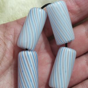 1 tubo de cristal murano soplado 25x12mm