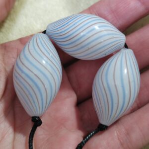 1 cuenta murano soplado ovalo 32x19mm