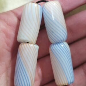 1 tubo cristal murano soplado 25x12mm