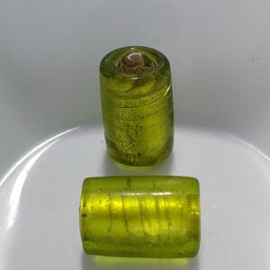1 cuenta murano tubo verde 17x12mm