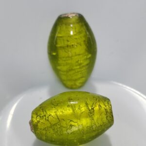 1 cuenta murano ovalo verde