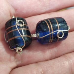 1 cuenta murano tubos conector