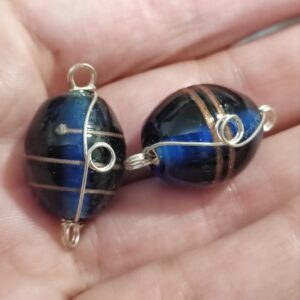 1 cuenta murano conector azul