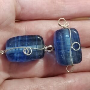 1 cuenta murano rectangular conector