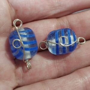 1 cuenta murano rayas conector