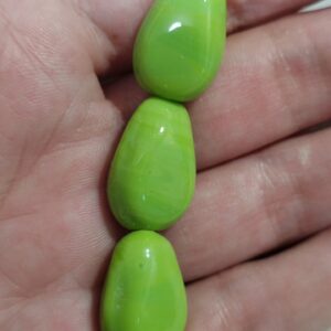 1 cuenta murano lágrima haba verde 20mm