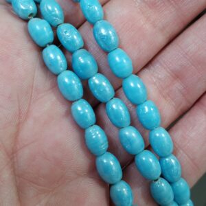 1 hilo 50 cuentas murano azul 7x5mm