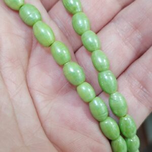 1 hilo de 50 cuentas de cristal de murano verde