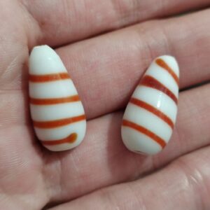 1 cuenta de murano lágrima spiral