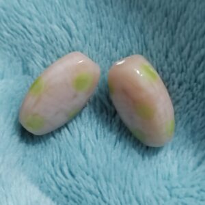 1 cuenta de murano 19mm rosa verde