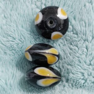 1 cuenta murano rondel pétalos 18x10mm