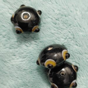 1 cuenta de cristal de murano rondel 17x10mm